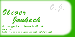 oliver jankech business card
