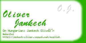 oliver jankech business card